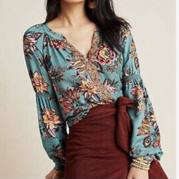 Sold Farm Rio X Anthropologie Paola Pleasant Top - Picture 5 of 13